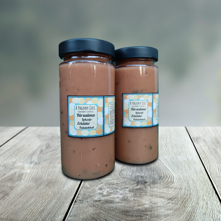 Birsalma lekvár Zölddió befőttel,és dióval